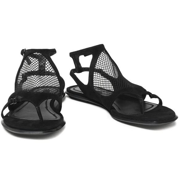 Alexander Wang Gaia mesh and suede sandals - Picture 1 of 6